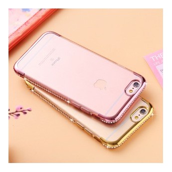 Funda TPU con diamante 电镀带钻 iPhone 8 Plus