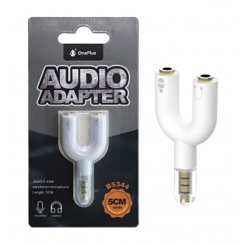 Adaptador Audio 1 jack 3.5mm a 2 jack hembra(microfono+auricular)