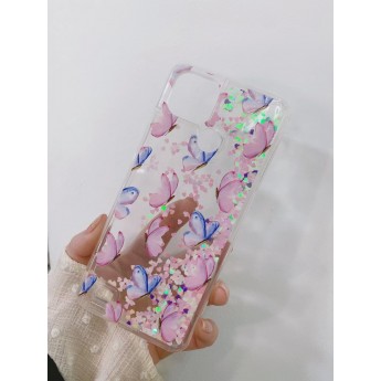 Funda purpurina con líquido 流沙 iPhone 13 Pro 6.1"