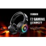 CASCOS GAMING PROFESIONALES F2, PS4/PS5, X BOX ONE, MAC CON MICROFONO, LUZ LED,USB+3.5MM