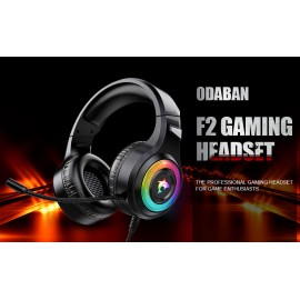 CASCOS GAMING PROFESIONALES F2, PS4/PS5, X BOX ONE, MAC CON MICROFONO, LUZ LED,USB+3.5MM