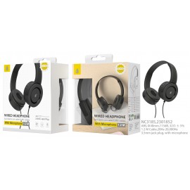 Auriculares Cascos Pring con Cable 1,2M y Microfono, 3.5mm Jack Plug