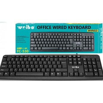 Teclado Weibo FC-530 con cable 140cm, sin letra ñ