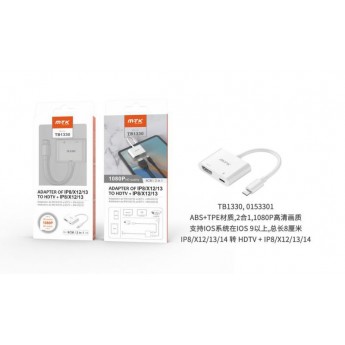 Adaptador lightning a HDMI (Hembra)1080P (Soportado IOS 9+), sin necesario de instalar controlador,Cable 8cm