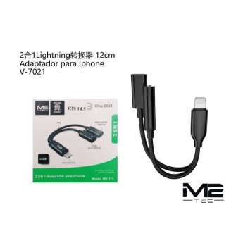 Adaptador para iPhone 12cm, 2 en 1