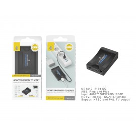 Adaptador Scart (Hembra) a HDMI (Hembra) a , 1080p, Admite formatos de salida PAL / NTSC,