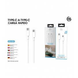 CABLE TYPE-C A TYPE-C 3A, 1M