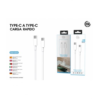 CABLE TYPE-C A TYPE-C 3A, 1M