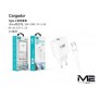 Cargador con cable Type-C, 1USB, 100-240V, 1M, 5V/3.6A, 9V/2A, 12V/1.5A