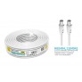 Cable de Video(Coaxial)Conector banado en niquel 9.5mm Macho a Macho , doble blindaje, 20M