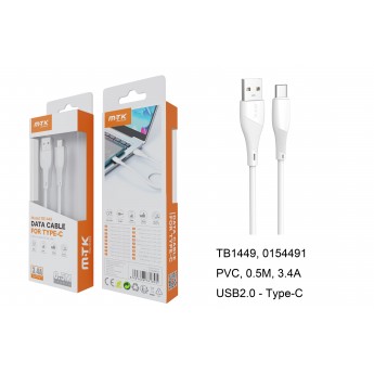 Mini Cable de Datos Walsh para Type-C , 3.4A, Cable 0.5M