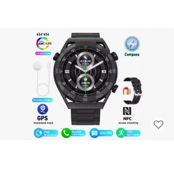 Reloj inteligente P9 ultimate, 1.62", NFC ECG + PPG, con rastreador GPS, Bluetooth, llamadas, Fitness,