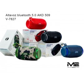 Altavoz portátil AKD 509 con Bluetooth 5.0, 5 W, USB, Tarjeta SD, Entrada Jack 3,5mm