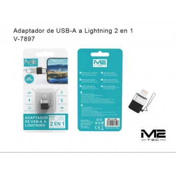 Adaptador de USB-A a Lightning 2 en 1