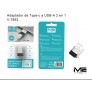 Adaptador de Type-C a USB-A 2 en 1