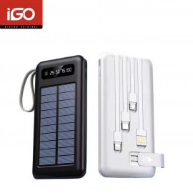 Power bank 10000mAh con placa solar y cables