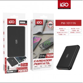 Power bank 10000mAh, PD 20W, 3A