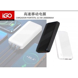 Power bank 20000mAh, 22.5W, 2USB +1 Type-C