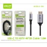 Cable Type-C a HDTV, 4K x2K, 1.8m