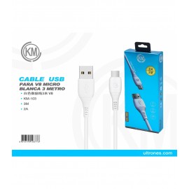 CABLE DE DATOS MICRO USB 2.4A 3M