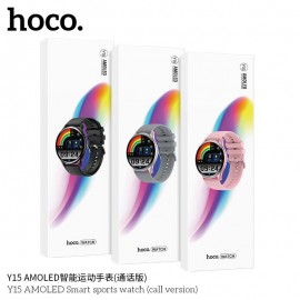 Reloj inteligente Hoco Y15, compatibles con 22 idiomas, 1.43", IP68, llamadas, BT 5.0, 260 mAh