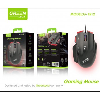 Ratón gaming con cable con luz RGB