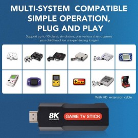 Consola de juego 2.4G compatible con HDMI 1080P HD, 8K