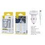 Cargador de Mechero Bryan Con Smart Chip IC, 2 USB-A con cable Type-C, 2.4A/12W Max