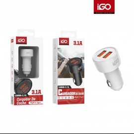 Cargador de coche 3.1A, 2USB, 10 uni/paq