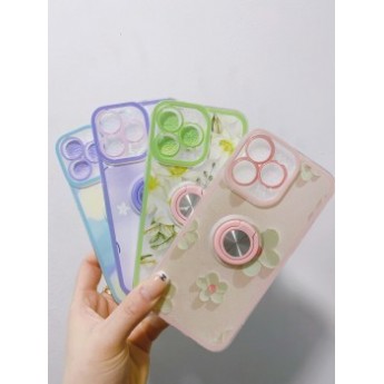 Funda con dibujo con anillo彩图指环 iPhone 14 Pro