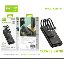 Power bank con cables 10000 mAh