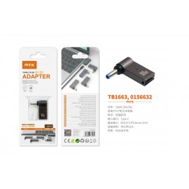 Adaptador USB-C (Hembra) a DC 4.5*3*0.6mm para portatil HP, 100W/20V/5A