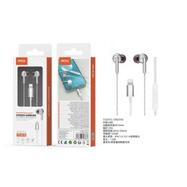 Auricular lightning Giulia con microfono y boton de llamada, Cable 1.2m, Plug and Play