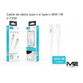 Cable de datos Type-C a Type-C 60W, 1M