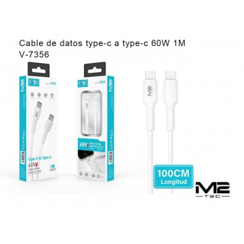 Cable de datos Type-C a Type-C 60W, 1M