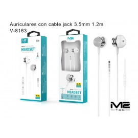 Auriculares con cable Jack 3.5mm 1.2M