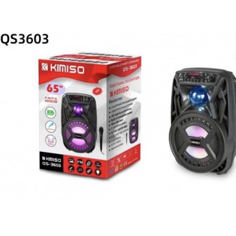 Altavoz Kimiso QS3603, 6.5'', 1000W, BT 5.0, 1200mAh, con microfono, NO REGALA EL TRANSPORTE