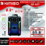 Altavoz Kimiso QS4609, 6.5'', 1000W, 1500mAh, con microfono, NO REGALA EL TRANSPORTE