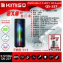 ALTAVOZ KIMISO QS-227 8"X2, 3000W, 3000mAh, con micrófono y mando, NO REGALA EL TRANSPORTE