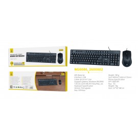 teclado 105 key Portugues y raton 3D 1000DPI, Con cable 1.5m