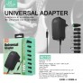 Cargador universal 18W, 8 clavijas, 3 uni/paq