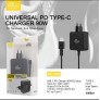 Cargador universal para portátil o smartphone 90W, con cable Type-C, 3 uni/paq