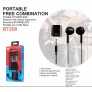 Auriculares con cable Jack y receptor de bluetooth, uso 8H, distancia 10M, 3 uni/paq