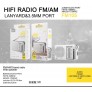 Radio HIFI FM 76-108mhz, AM 530-1700khz, 3.5MM, 3 uni/paq