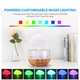 Humidificador Colorido Luz Relajante con Calmante Gotitas de Agua Sonidos