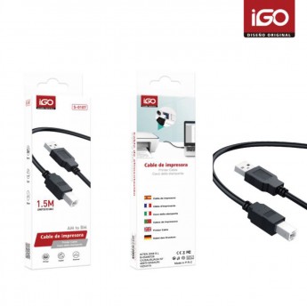 Cable de Impresora, AM a BM, 1.5M, 5uni/paq