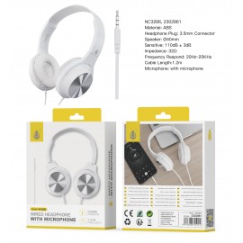 Auriculares Casco Ilaria con Cable Jack 3.5mm y Microfono, 1.2m