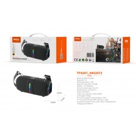 Altavoz HIFI TWS Bluetooth 5.3, Con Luz espectro,Soporta USB/FM/TF/AUX , Bateria 3600mAh