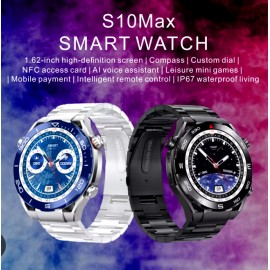 Reloj Inteligente S10 Max, 1.62", Bluetooth, Monitor de Ritmo Cardíaco, llamadas, GPS, Calendario