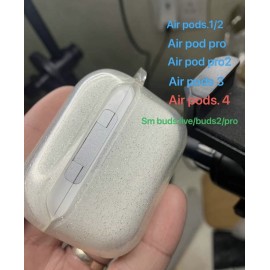 Estuche transparente con purpurina para Airpod 1